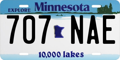 MN license plate 707NAE