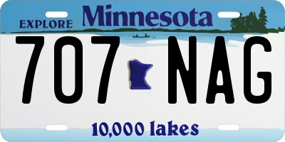 MN license plate 707NAG