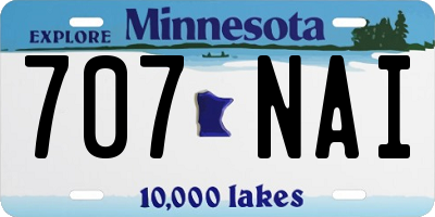 MN license plate 707NAI