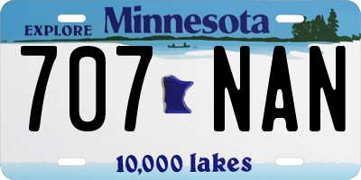 MN license plate 707NAN