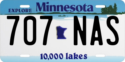 MN license plate 707NAS