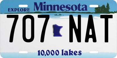 MN license plate 707NAT