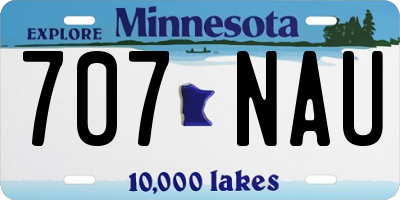 MN license plate 707NAU