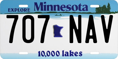 MN license plate 707NAV