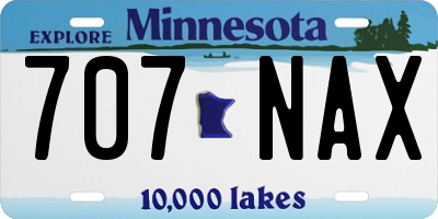 MN license plate 707NAX