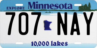 MN license plate 707NAY
