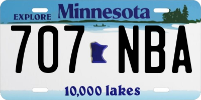 MN license plate 707NBA