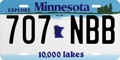 MN license plate 707NBB