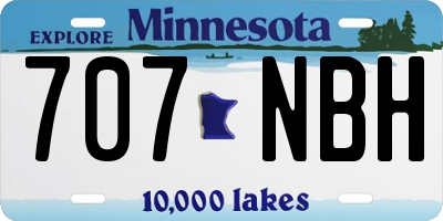MN license plate 707NBH