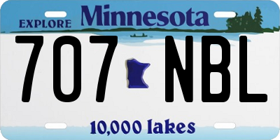 MN license plate 707NBL