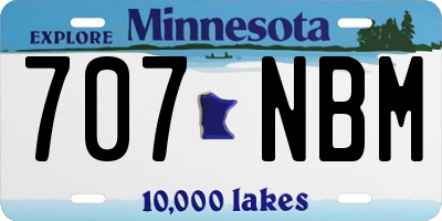 MN license plate 707NBM