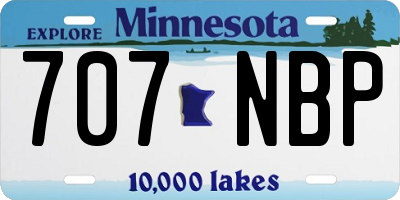 MN license plate 707NBP
