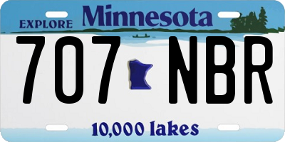MN license plate 707NBR