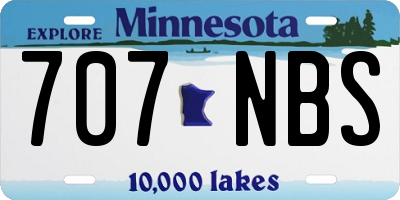 MN license plate 707NBS