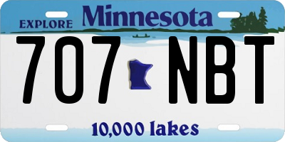 MN license plate 707NBT