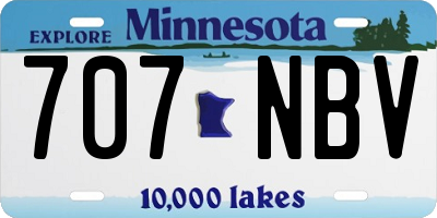 MN license plate 707NBV