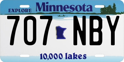 MN license plate 707NBY