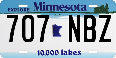 MN license plate 707NBZ