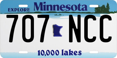 MN license plate 707NCC