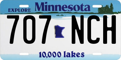 MN license plate 707NCH