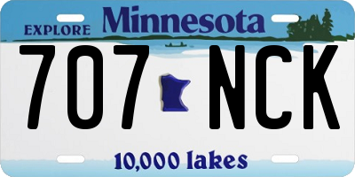 MN license plate 707NCK