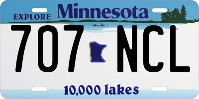MN license plate 707NCL