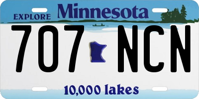 MN license plate 707NCN