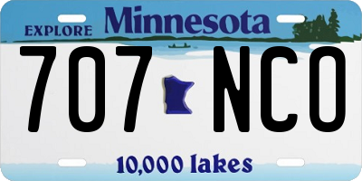 MN license plate 707NCO