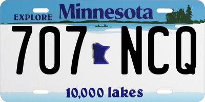 MN license plate 707NCQ