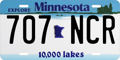 MN license plate 707NCR