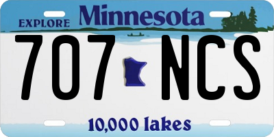 MN license plate 707NCS