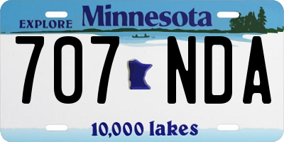 MN license plate 707NDA