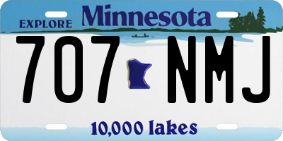 MN license plate 707NMJ