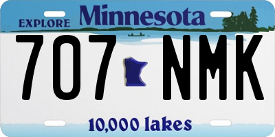 MN license plate 707NMK