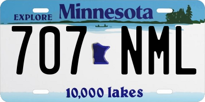 MN license plate 707NML