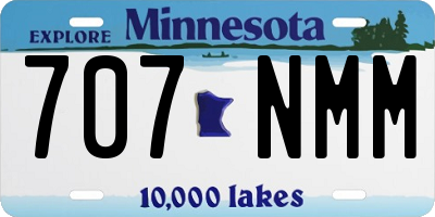 MN license plate 707NMM