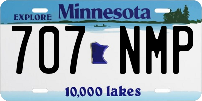 MN license plate 707NMP