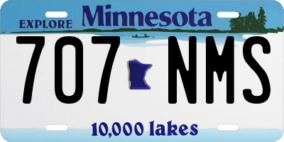 MN license plate 707NMS