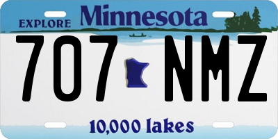 MN license plate 707NMZ