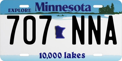 MN license plate 707NNA
