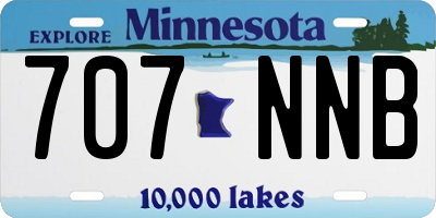 MN license plate 707NNB