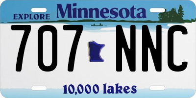 MN license plate 707NNC