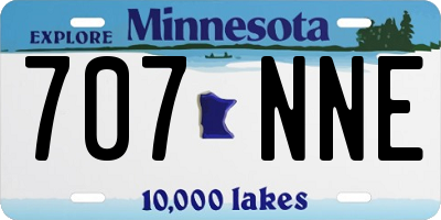 MN license plate 707NNE