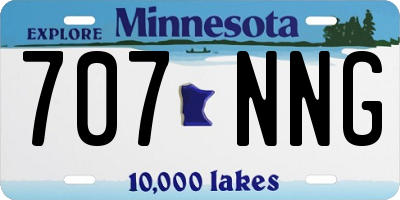 MN license plate 707NNG