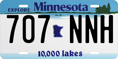 MN license plate 707NNH