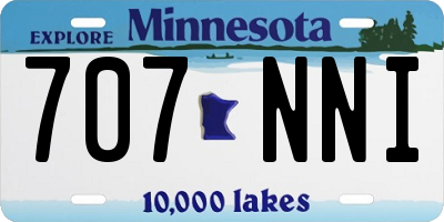 MN license plate 707NNI