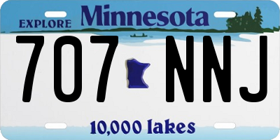 MN license plate 707NNJ