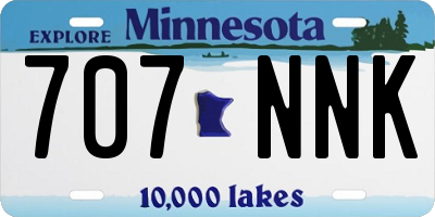 MN license plate 707NNK