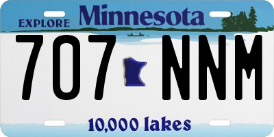 MN license plate 707NNM