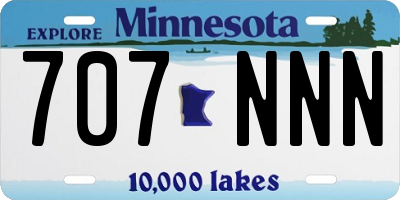 MN license plate 707NNN